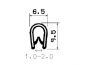 Preview: Kantenschutzprofil aus Weich-PVC Klemmprofil 1,0-2,0mm Maße 6,5x9,5mm Farbe schwarz