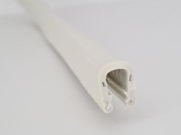 PVC Kantenschutzprofil mit Stahleinlage, Klemmbereich 6-8mm, Weiß