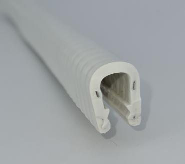 PVC Kantenschutzprofil mit Stahleinlage, Klemmbereich 6-8mm, Weiß