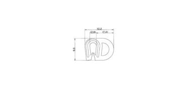 Silikon-Kantenschutz mit Stahleinlage, Klemmbereich 1,5-2mm