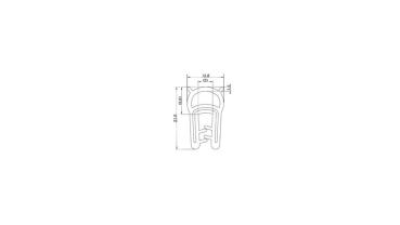 Silikon-Kantenschutz mit Stahleinlage, Klemmbereich 2-3mm