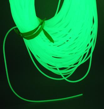 Fluoreszierende Rundschnur 3mm grün nachleuchtend - nachts leuchtend