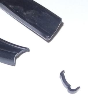 PVC-Kederband Farbe tiefschwarz (matt) Gesamthöhe 11,5mm weiche Qualität