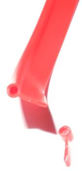 PVC-Kederband, ähnlich RAL 3018 - erdberrot, Gesamthöhe 10mm., weiche Qualität, matt