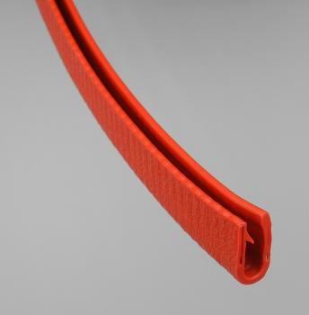 PVC Kantenschutzprofil mit Stahleinlage Farbe Rot für 3-4,5mm Bleche 9x19mm