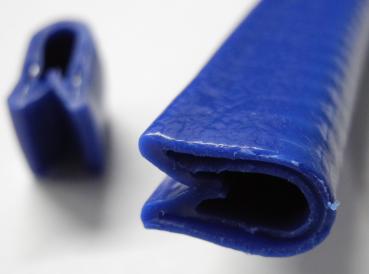 Kantenschutzprofil aus Weich-PVC, Klemmprofil 1,0-4,5mm Maße 9x14mm Farbe blau