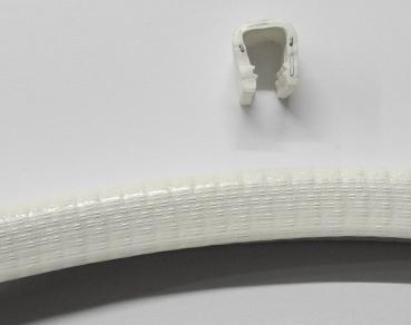 Kantenschutzprofil aus Weich-PVC, Klemmprofil 6-8mm Maße 13x15mm Farbe signalweiss