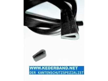 PVC-Kantenschutzprofil 6,5x14,3mm Farbe schwarz