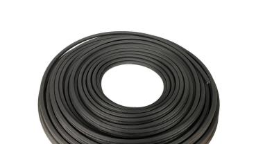 TPE Kantenschutzprofil mit POM-Klemmbett schwarz nicht rostend Klemmbereich 4-6mm Maße 12x14mm bis +130°C