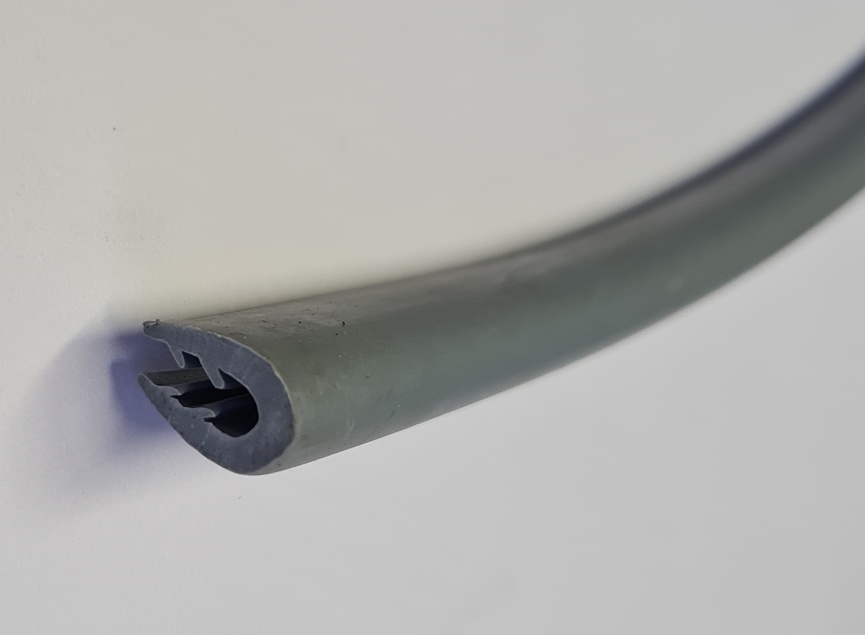 Kantenschutzprofil grau TPE-Kantenschutz bis 140°C 10x14mm Klemmbereich  1-3mm - Kantenschutzprofil & Kederband