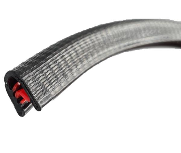 PVC-Kantenschutz mit Stahleinlage, Klemmbereich 3-6mm, Schwarz -  Kantenschutzprofil & Kederband