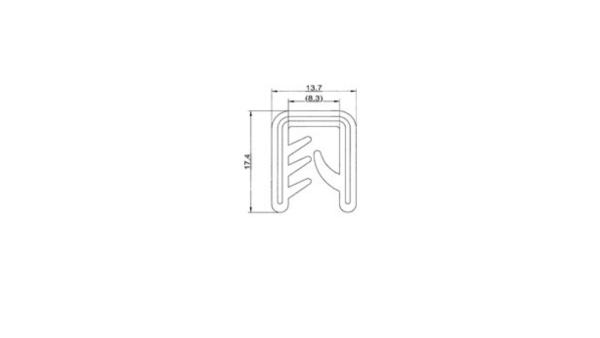 Silikonprofil, Klemmbereich 2,5-5mm