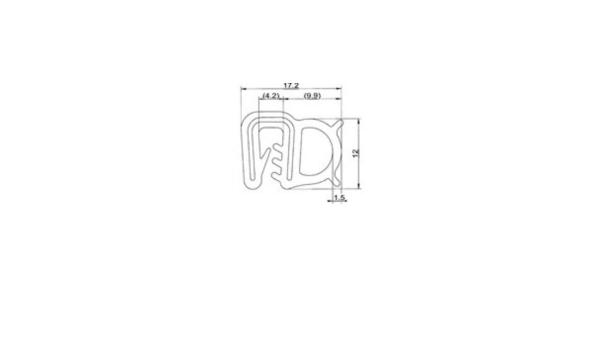 Silikon-Kantenschutz mit Stahleinlage, Klemmbereich 1-3mm