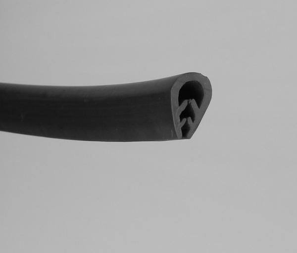 KS-TPE0-2,5S TPE Kantenschutzprofil schwarz, Kederband, Klemm Profil