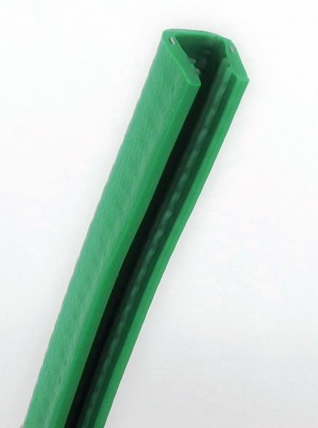 Kantenschutzprofil aus Weich-PVC Klemmprofil 6-8mm Maße 13x15mm Farbe signalgrün