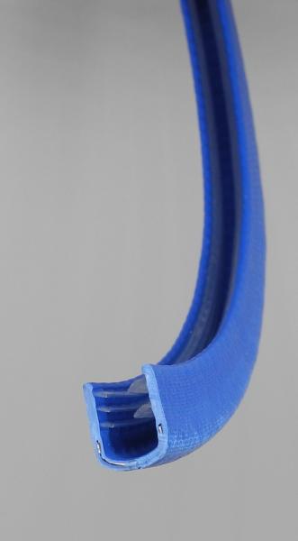 PVC-Kantenschutzprofil mit Stahleinlage - 14x16,5 - signalblau Klemmbereich 6-8mm