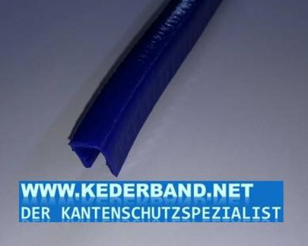 Kantenschutzprofil aus Weich-PVC, Klemmprofil 6-8mm Maße 13x15mm Farbe ultramarinblau