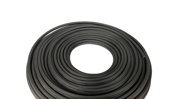 TPE Kantenschutzprofil mit POM-Klemmbett schwarz nicht rostend Klemmbereich 4-6mm Maße 12x14mm bis +130°C